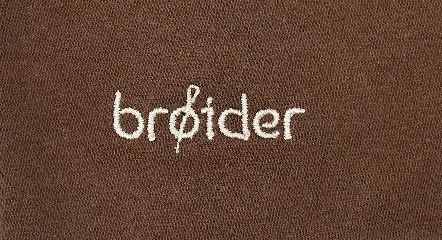 Close-up of It’s a Good Day Outside embroidery by Broider.