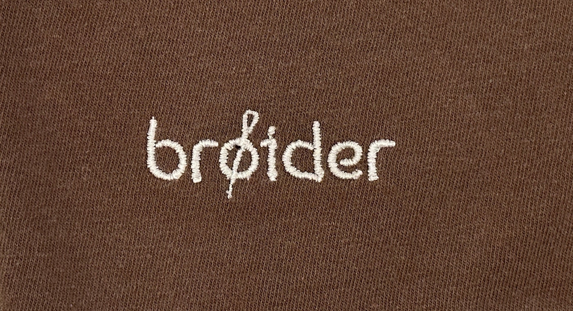Close-up of It’s a Good Day Outside embroidery by Broider.