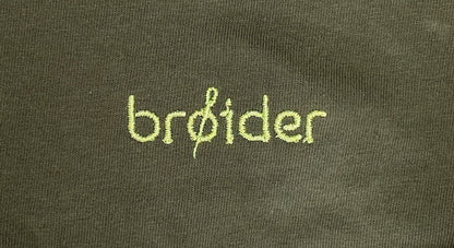 Back view of No Key Lime Pie Before 7am tee by Broider. Plain cotton back on embroidered shirt with unique Boston-made design.