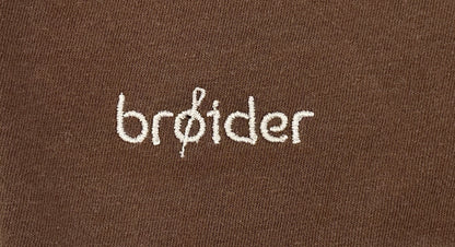 Close-up of It’s a Good Day Outside embroidery by Broider. 